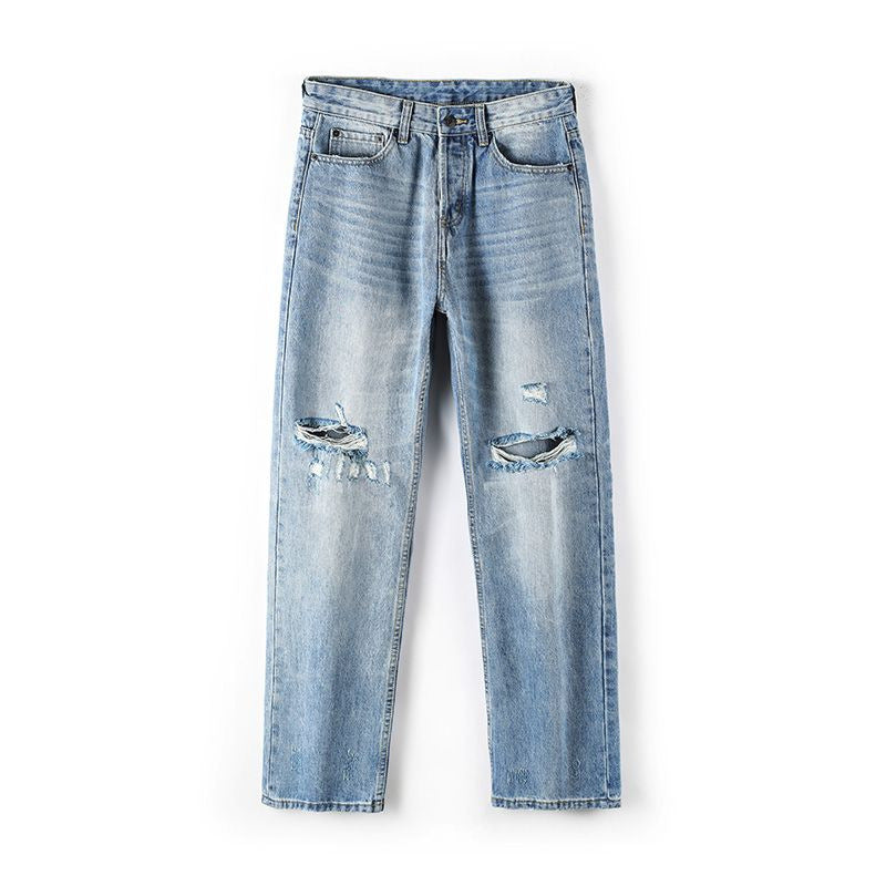 Urban Gents | Ripped Wide-Leg Jeans