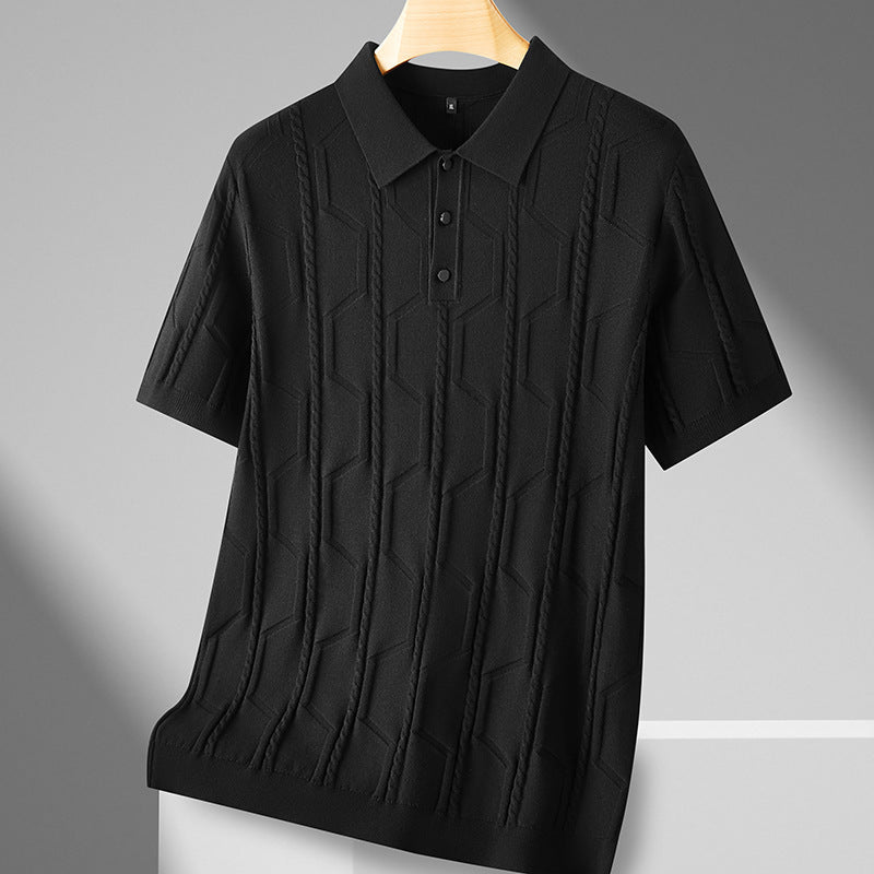 Urban Gents | Jacquard Knit Polo Sweater