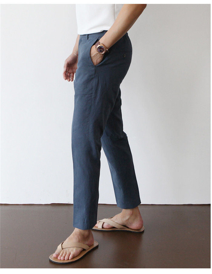 Linen Blend Casual Pants