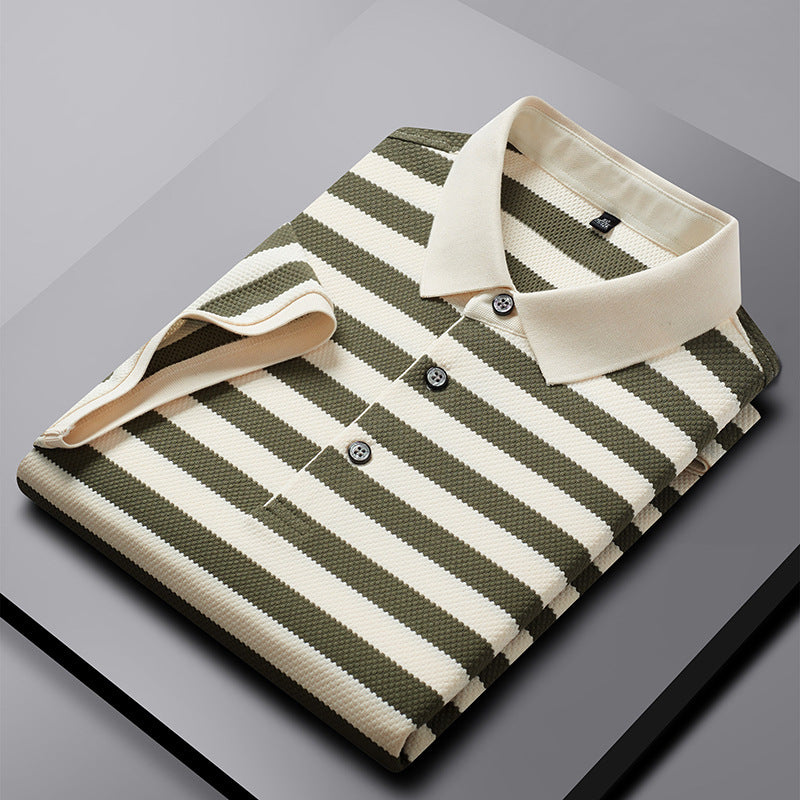 Urban Gents | Men's Striped Polo – Short Sleeve