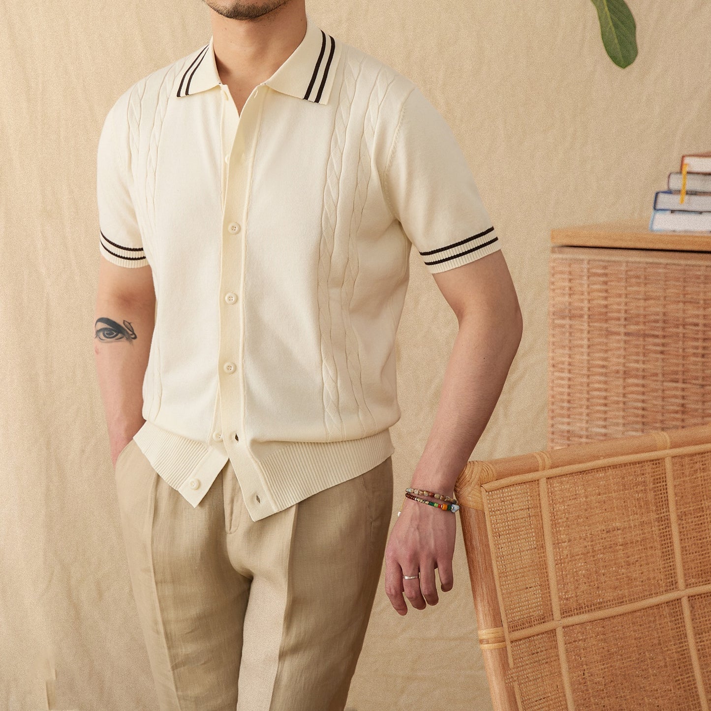 Urban Gents | Cotton Knit Polo Shirt