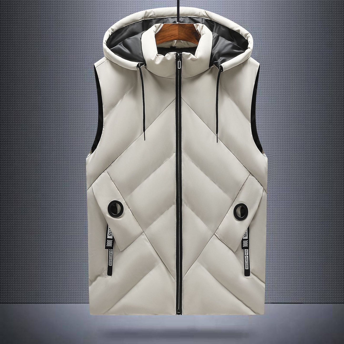 Men's Quilted Vest with Hood
