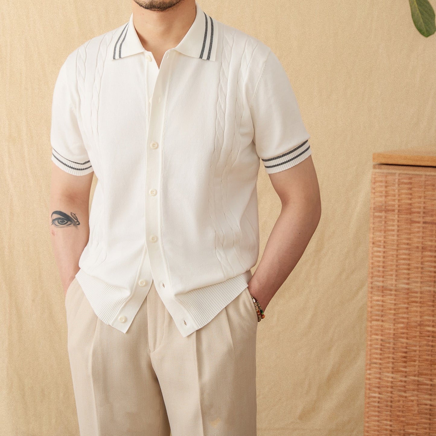 Urban Gents | Cotton Knit Polo Shirt