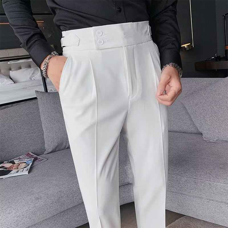 Urban Gents | Men's Retro High-Waist Straight Pants