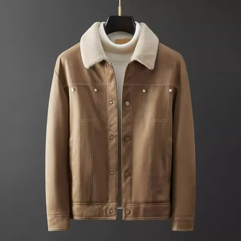 Suede Short Winter Work Jacket