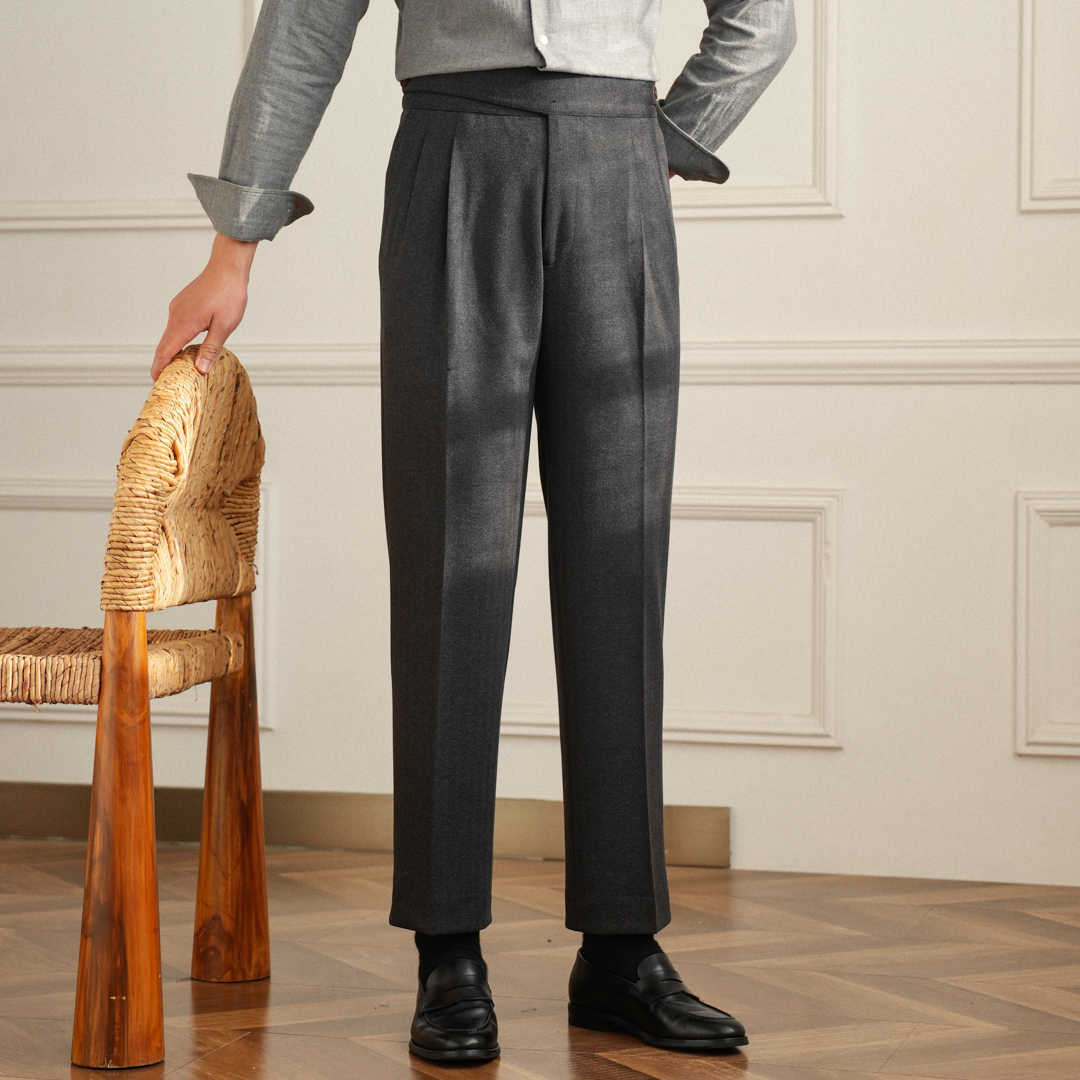 High Waist Straight Suit Pant