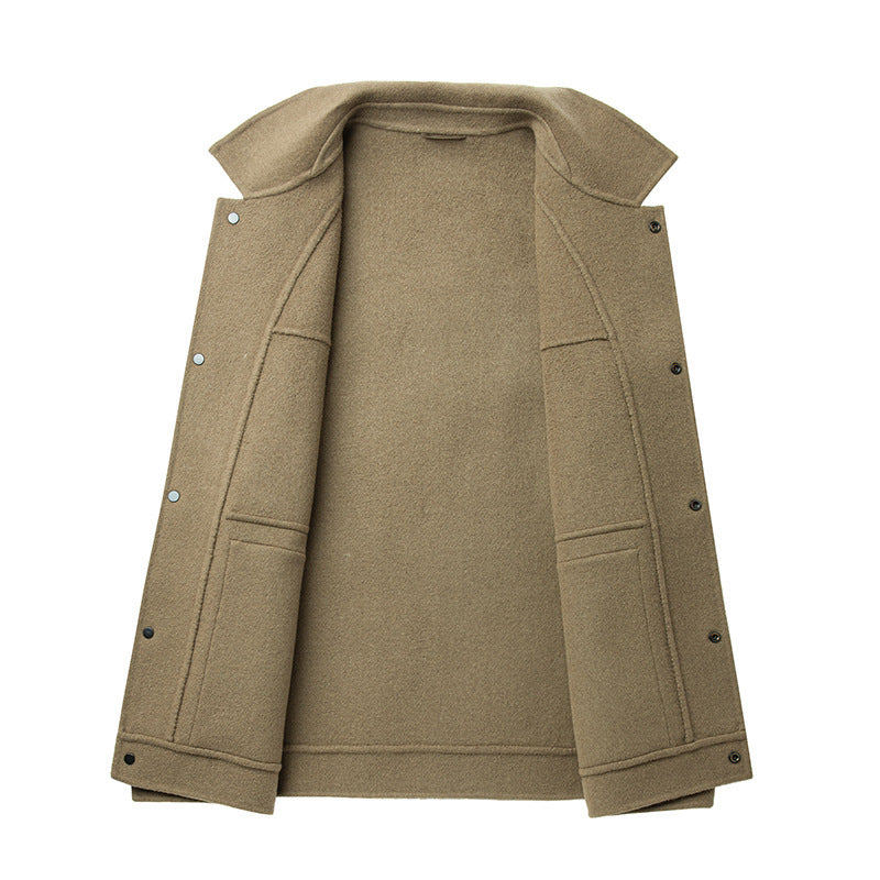 Urban Gents | Woolen Turn Down Collar Coat