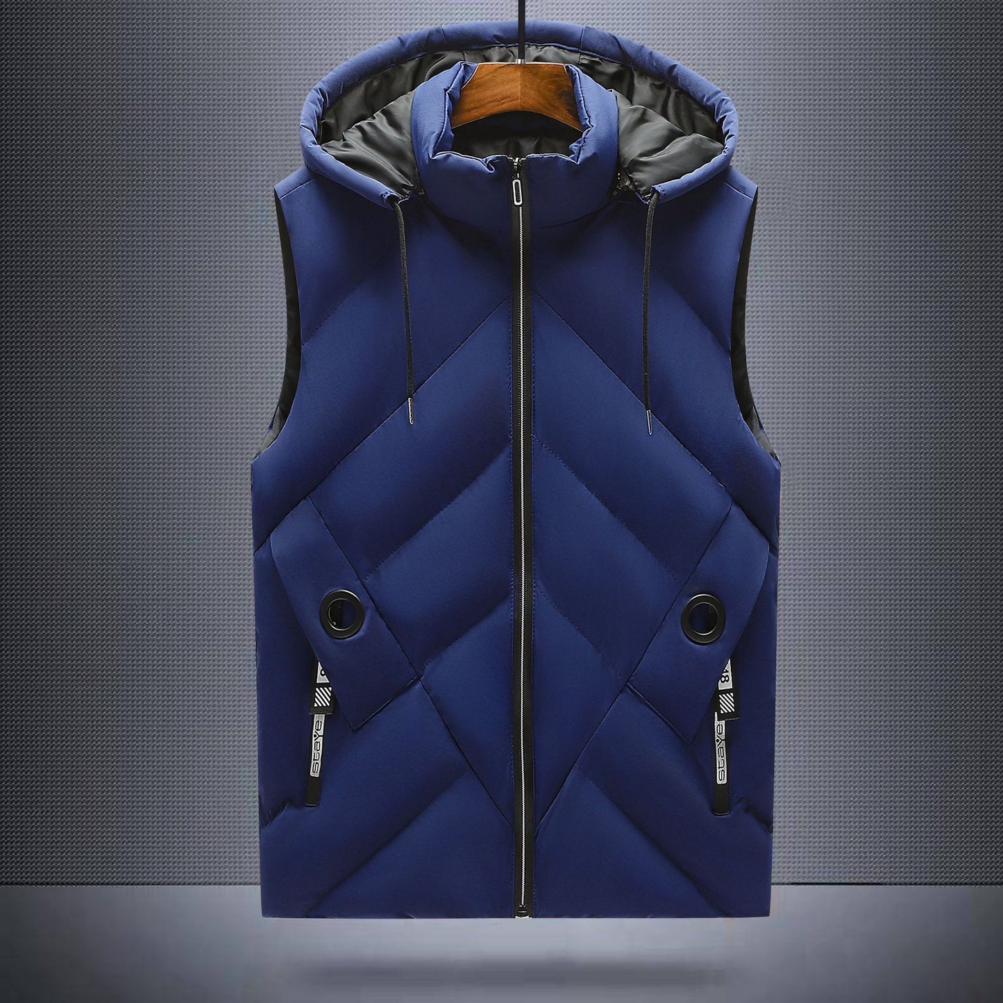 Men's Quilted Vest with Hood