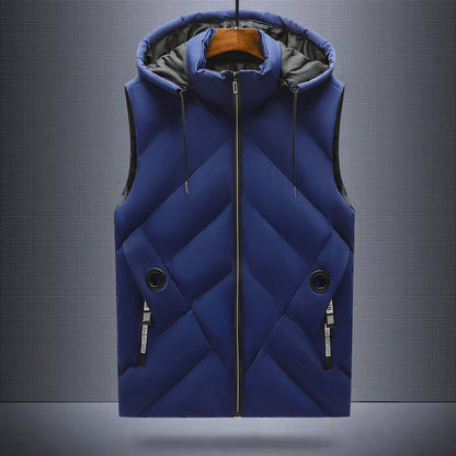 Men's Quilted Vest with Hood