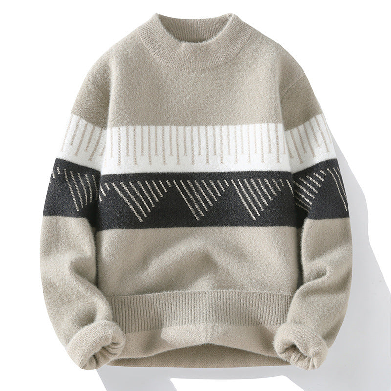 Men’s Half Turtleneck Faux Cashmere Sweater