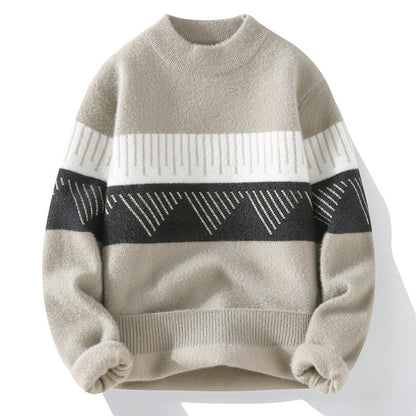 Men’s Half Turtleneck Faux Cashmere Sweater