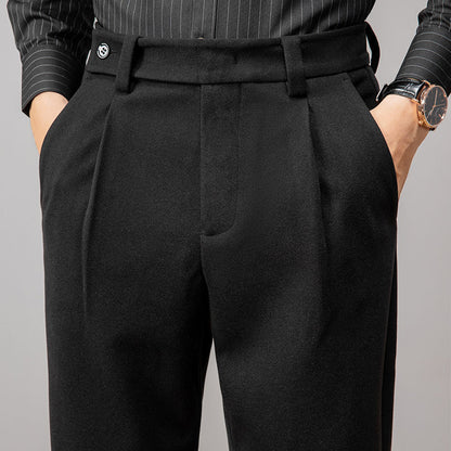 Lined straight trousers