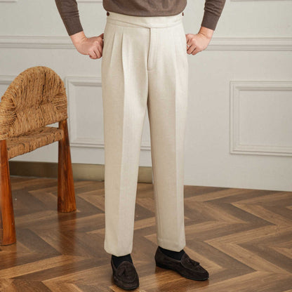 High Waist Straight Suit Pant