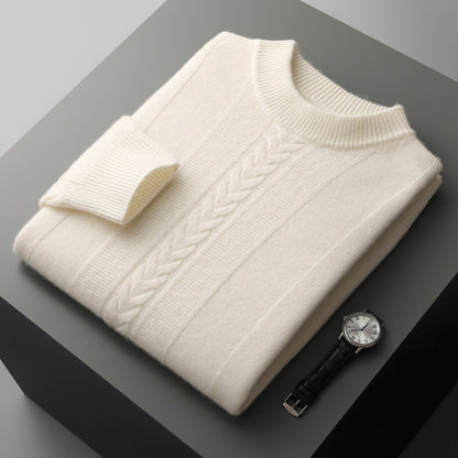 Men's half-collar cashmere sweater long sleeve
