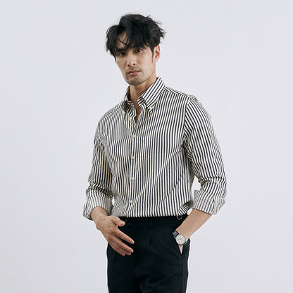 Urban Gents | Korean Style Striped Shirt