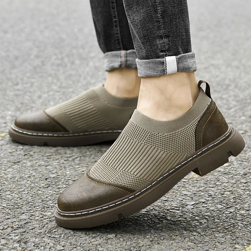 Urban Gents | FlexKnit Leather Loafers