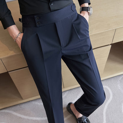 Slim Fit Ankle Suit Pants