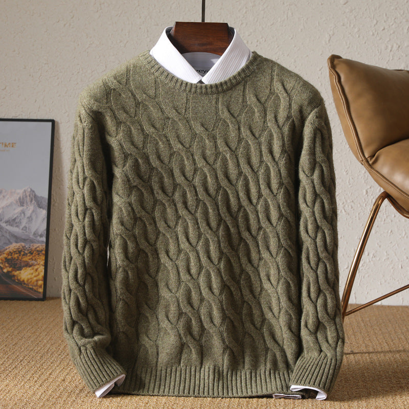 Round Neck Casual Sweater for Men