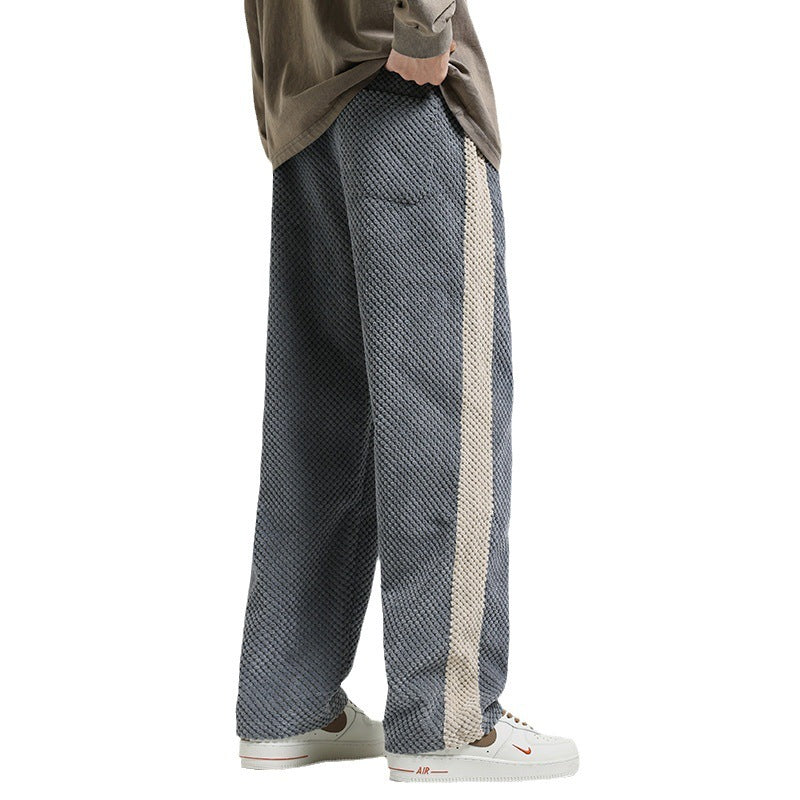 Street Style Contrast Panel Trousers