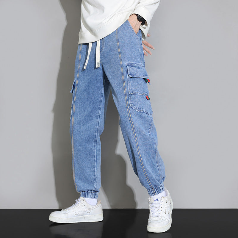 Retro Cargo Denim Joggers