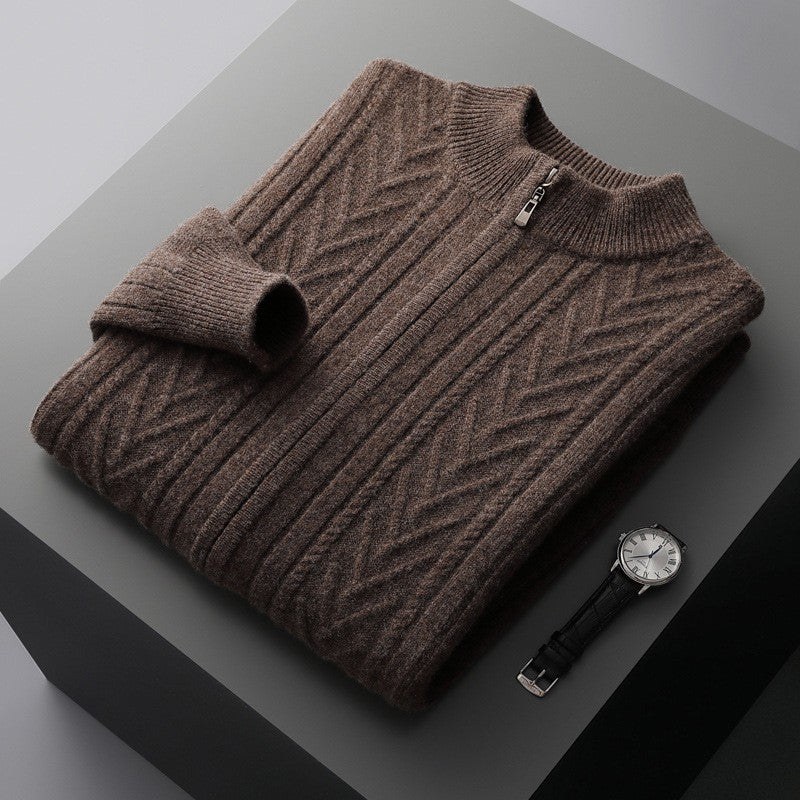 Cashmere Knit with Stand Up Collar