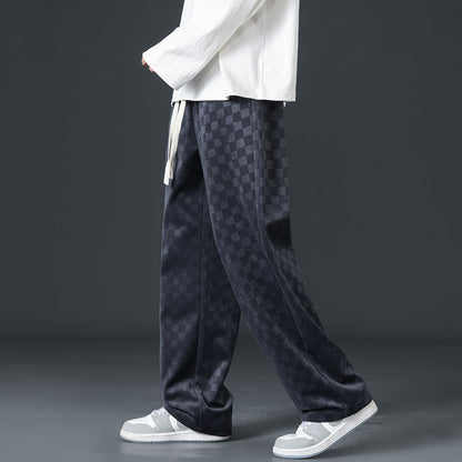 Checkerboard Corduroy Sweatpants