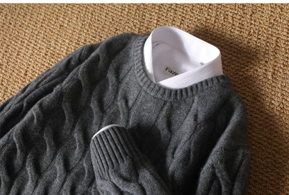 Round Neck Casual Sweater for Men
