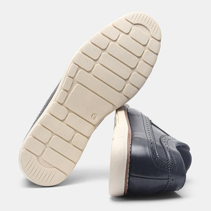 Classic Leather Brogue Sneakers – Lightweight & Comfortable