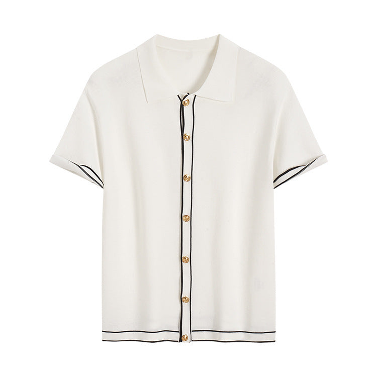 Old Money Contrast Cardigan