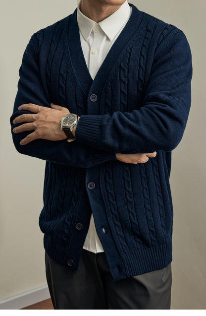 Urban Gents | Solid Knit Cardigan Sweater