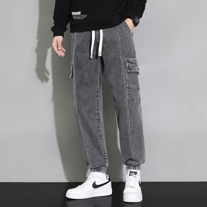 Retro Cargo Denim Joggers