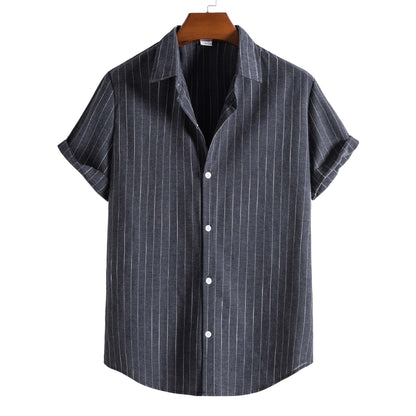 Men's Striped Short Sleeve Shirt