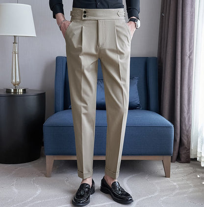 Slim Fit Ankle Suit Pants