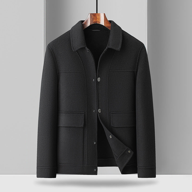 Urban Gents | Woolen Turn Down Collar Coat