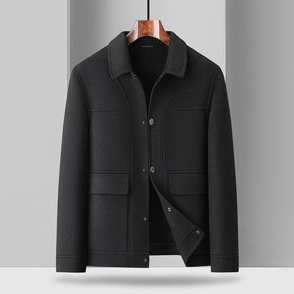 Urban Gents | Woolen Turn Down Collar Coat