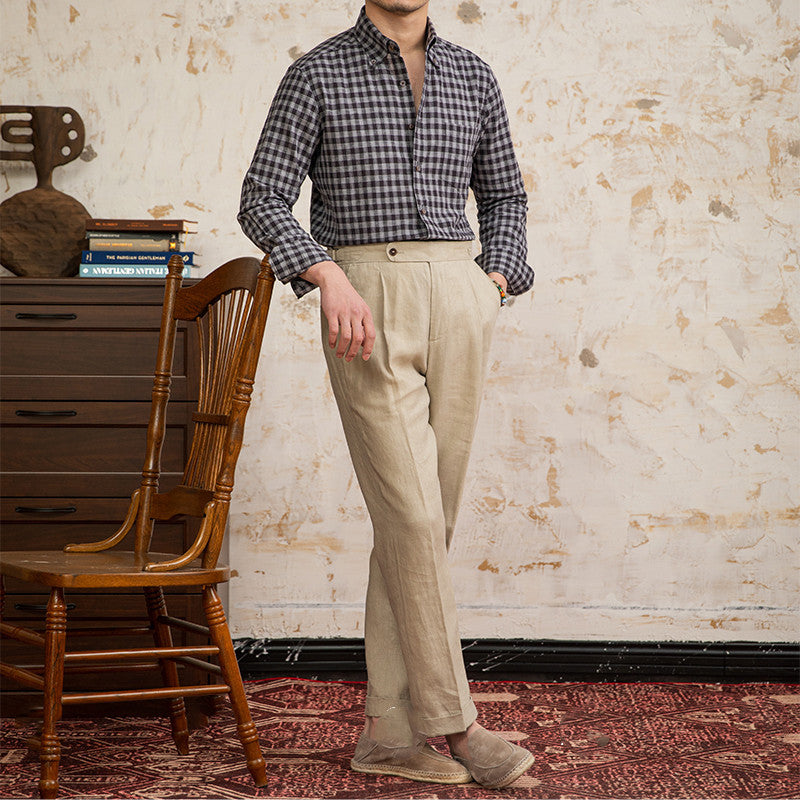 Urban Gents | Vintage Plaid Linen-Cotton Shirt