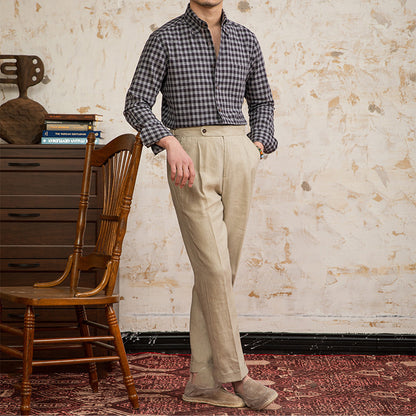 Urban Gents | Vintage Plaid Linen-Cotton Shirt