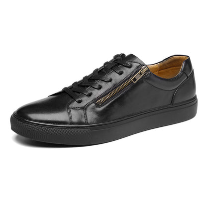 Cowhide Side-Zip Sneakers