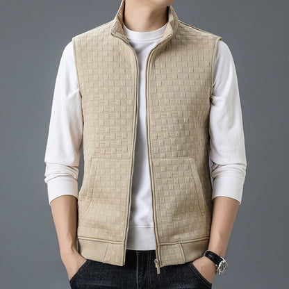 Leisure vest with zipper