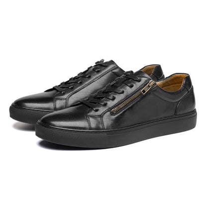 Cowhide Side-Zip Sneakers