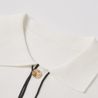 Old Money Contrast Cardigan