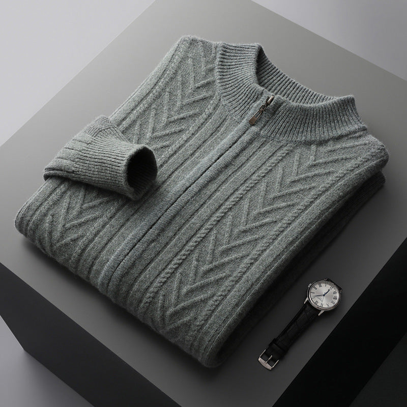 Cashmere Knit with Stand Up Collar