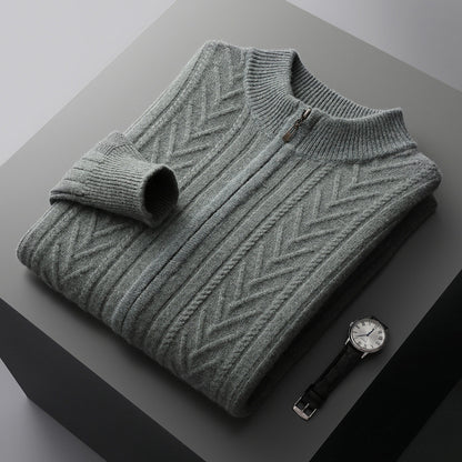 Cashmere Knit with Stand Up Collar