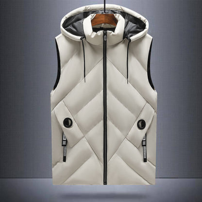 Men's Quilted Vest with Hood