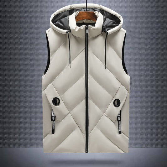 Men's Quilted Vest with Hood