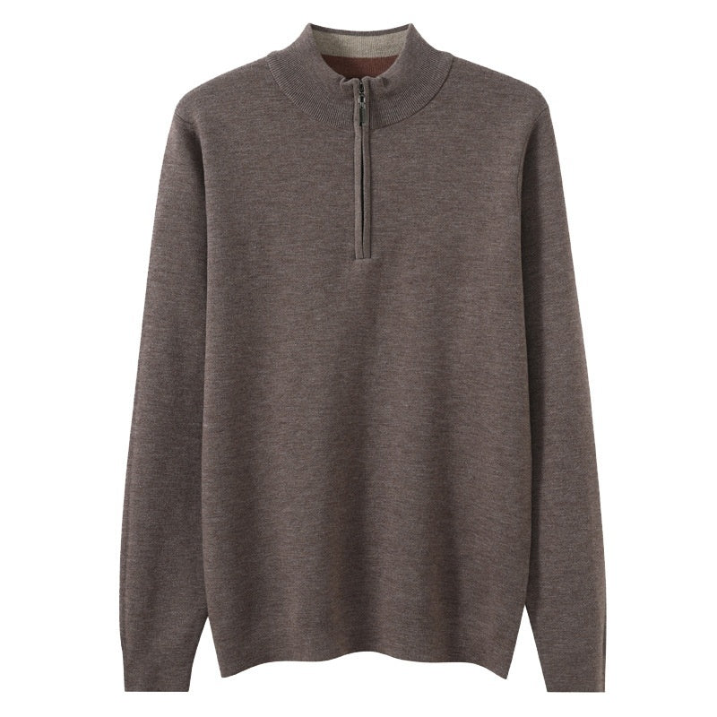 Urban Gents | Men's Half-Zip Worsted Wool Sweater