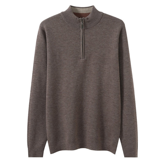 Urban Gents | Men's Half-Zip Worsted Wool Sweater