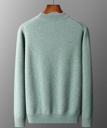 Men's half-collar cashmere sweater long sleeve