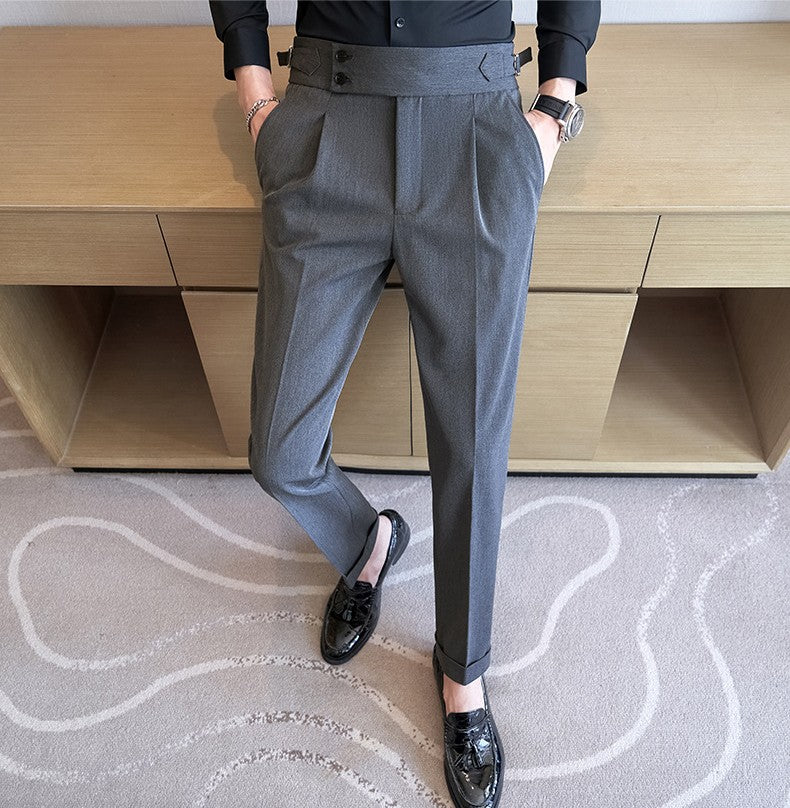 Slim Fit Ankle Suit Pants