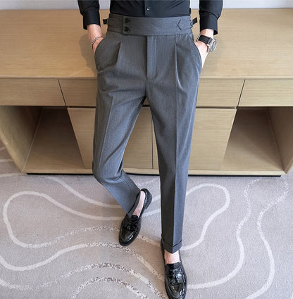 Slim Fit Ankle Suit Pants